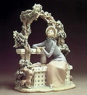 Lladro-Attentive Lady