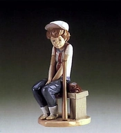 Lladro-Little Leaguer on Bench