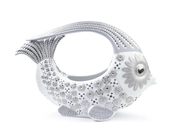 Lladro-FISH CENTERPIECE LARGE (WHITE & SILVER)