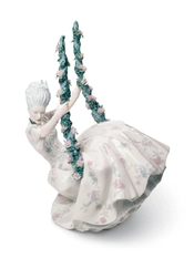 Lladro-Rococo Lady on Swing