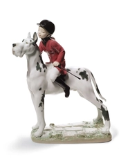 Lladro-Giddy up Doggy