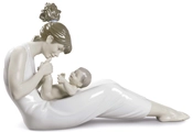 Lladro-Giggles with Mom