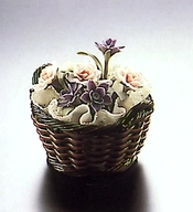 Lladro-Small Brown Flower Basket