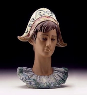 Lladro-Pensive Harlequin Head 1997-99***