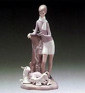 Lladro-Boy With Lambs 1969-81