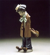 Lladro-Clown with Violin 1980-85