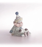 Lladro-Pierrot With Puppy 1985-07