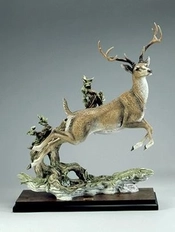 Giuseppe Armani-Monarch Jumping Deer Signed By Giuseppe Armani