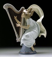 Lladro-The Harpist  - Open Box