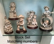 Giuseppe Armani-Gullivers Children Terra Cotta Matched Set (Rare)