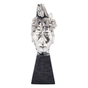 Dargenta-K'inich Janaab Pakal - Silver Mayan Head Statue