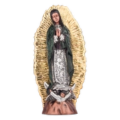 Dargenta-Silver Virgin Of Guadalupe 24K Gold Solar Rays