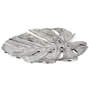 Dargenta-Monstera Deliciosa Leaf Silver Fruit Bowl Table Centerpiece