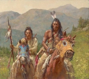 Howard Terpning-Mystery of the Crow Medicine Horse Masks