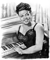 Robert Jackson-Hazel Scott Graphite Pencil on Paper