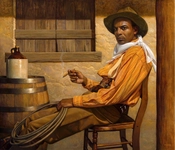 Thomas Blackshear-Texas Chillin Lithograph