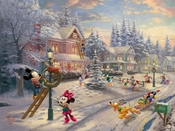 Thomas Kinkade Disney-Mickey’s Victorian Christmas