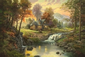 Thomas Kinkade-Mountain Retreat