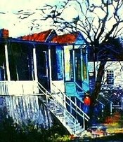 William Tolliver-House On Pearl Street Estate Certified Serigraph