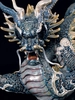 Lladro - Great Dragon - Golden Lustre and Blue