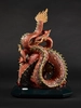 Lladro - Protective Dragon - Golden Luster and Red