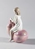 Lladro - My Seesaw Balloon Girl Pink