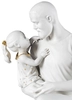 Lladro - In Daddy's Arms White & Gold