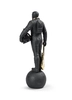 Lladro - Walking on the Moon Figurine. Black & Gold