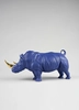 Lladro - Rhino (Blue-Gold)