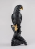 Lladro - Macaw Bird Sculpture. Black-Gold