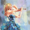 Anna Razumovskaya - Serenade In Blue 2 - 100x100