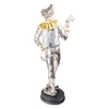 Dargenta - Silver Harlequin Statue Playing Mandolin