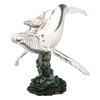 Dargenta - Silver Humpback Mother & Calf Whale Statue