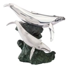 Dargenta - Silver Calf & Mother Humpback Whale Statue