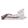 Dargenta - Silver Leopard Statue Cub Bitting a Branch