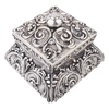 Dargenta - Large Square Rounded Silver Cremation Urn