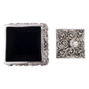 Dargenta - Large Square Rounded Silver Cremation Urn