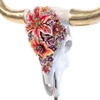 Jay Strongwater - Kayden Cow Skull With Flowers Objet - 100x100