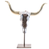 Jay Strongwater - Kayden Cow Skull With Flowers Objet - 100x100