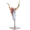 Jay Strongwater - Kayden Cow Skull With Flowers Objet