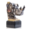 Jay Strongwater - Rufus Rhino Bust With Butterflies Objet