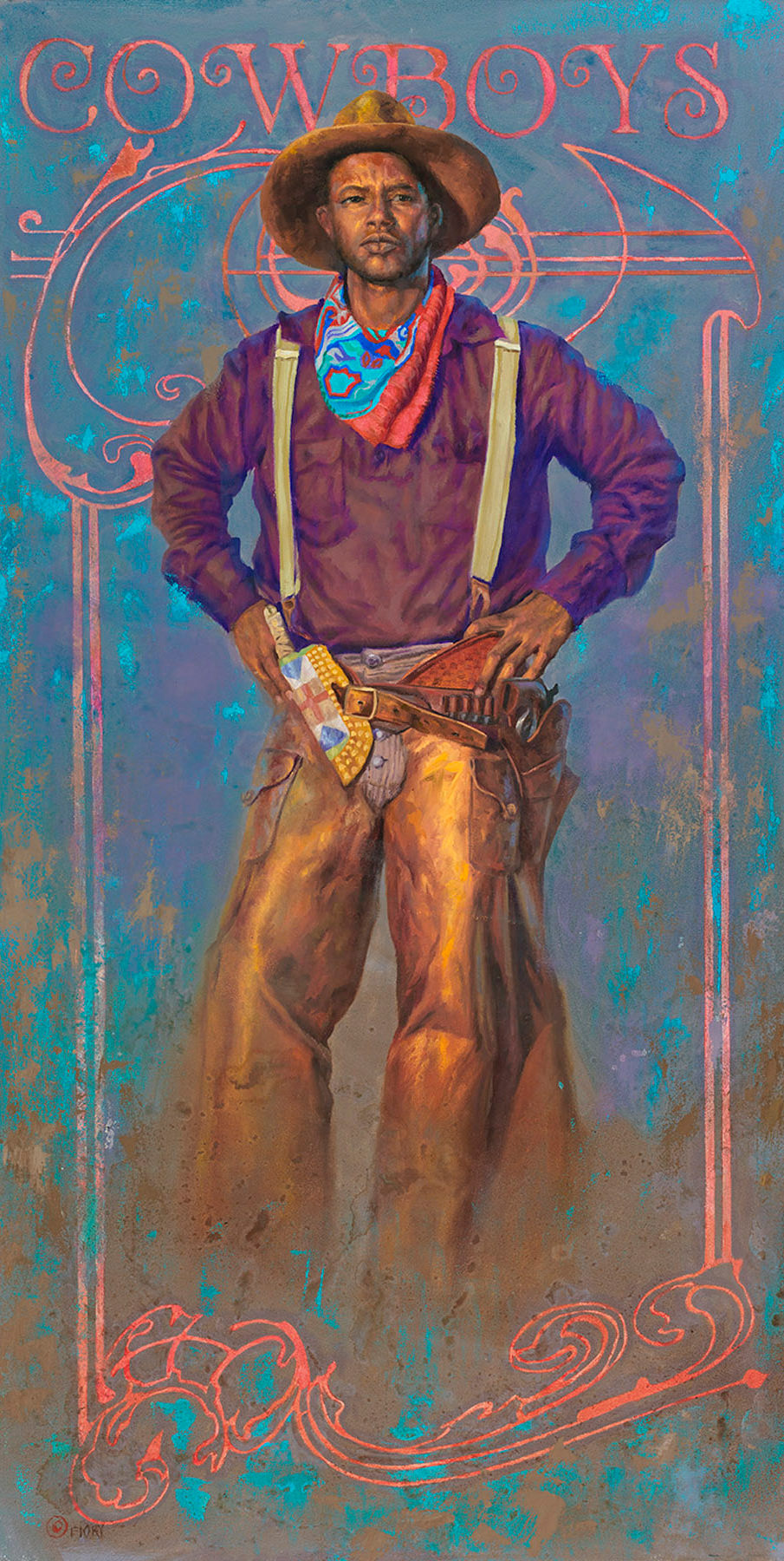 Brent Flory Cowboy (Black) Giclee On Canvas Limited Edition Fine Art ...