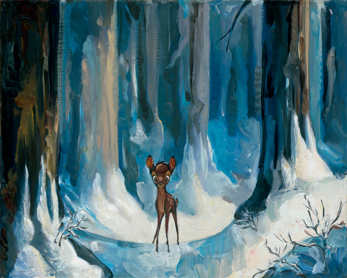 Disney Fine Art Jim Salvati Alone In The Woods - From Disney Bambi