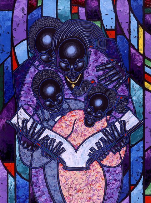 Larry Poncho Brown Spiritual Realm Giclee On Paper Artist Proof African American Fine Art 