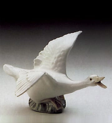 Lladro Duck Flying Porcelain Figurine