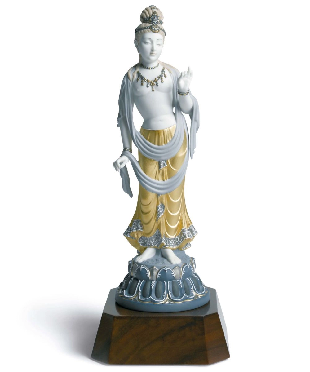 Lladro Standing Buddha Porcelain Figurine