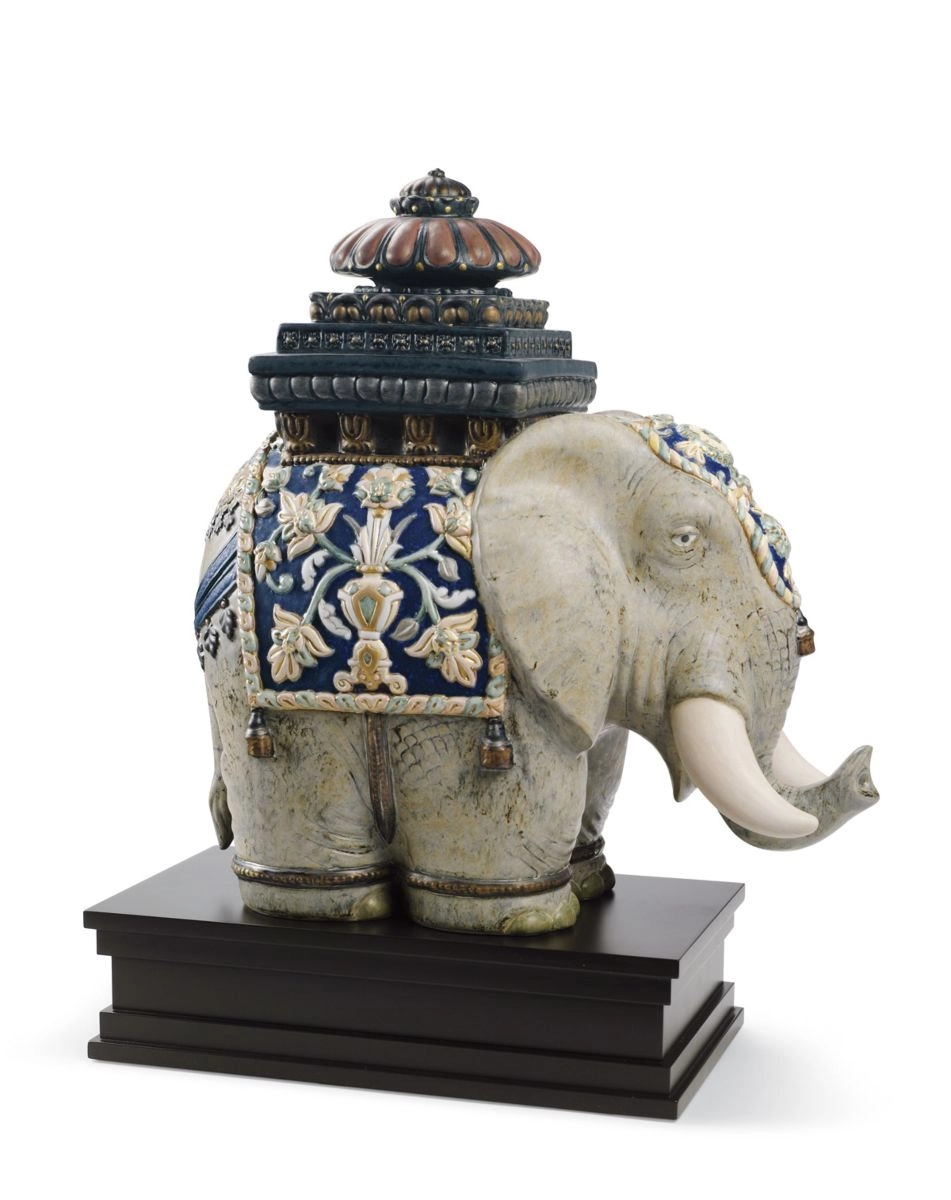 Lladro Siamese Elephant Porcelain Figurine