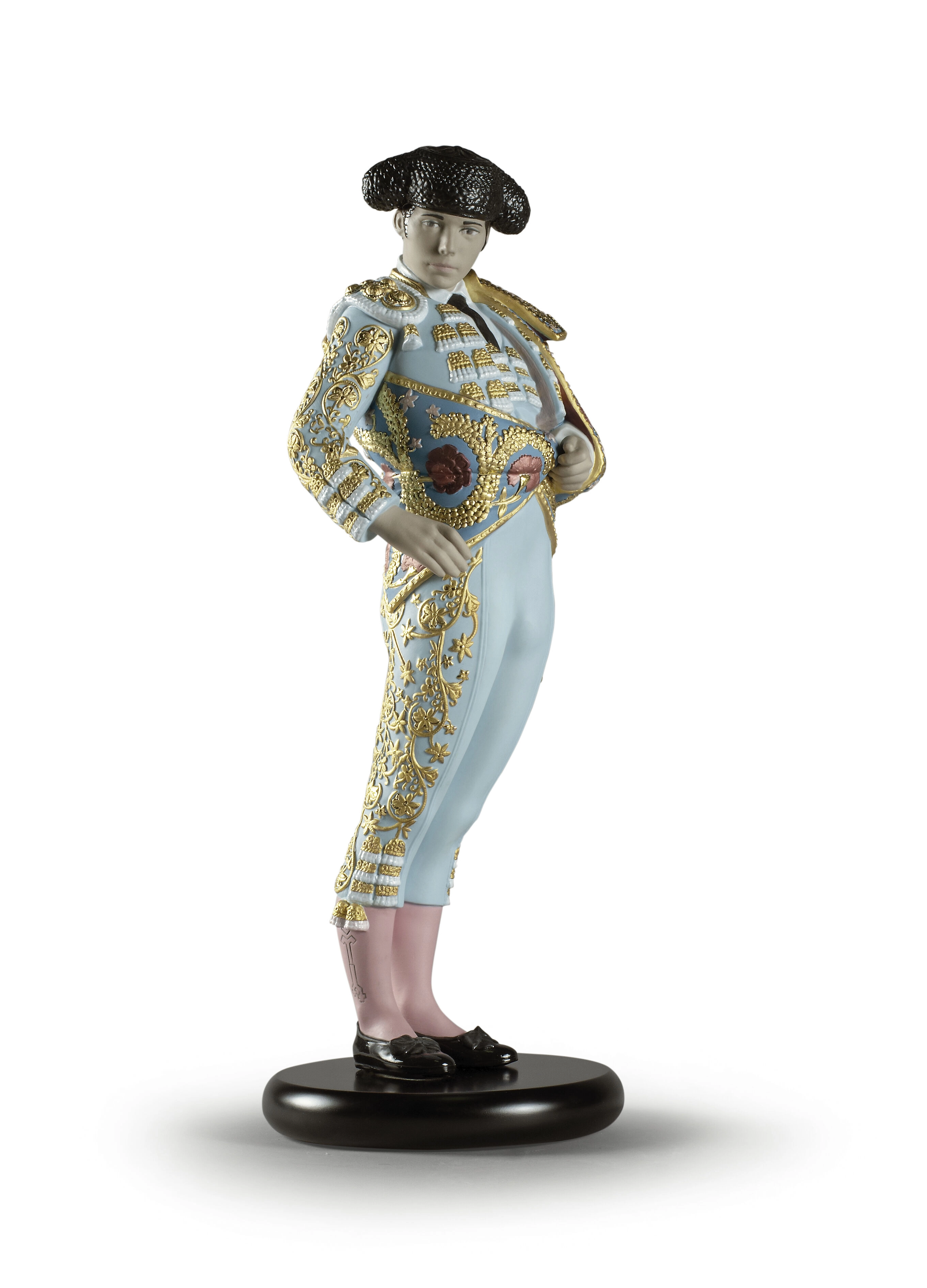 Lladro Bullfighter Blue Porcelain Figurine