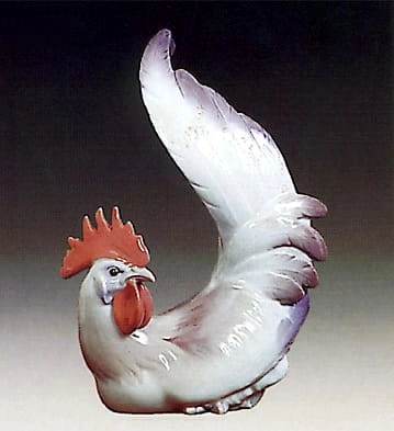 Lladro Rooster Porcelain Figurine