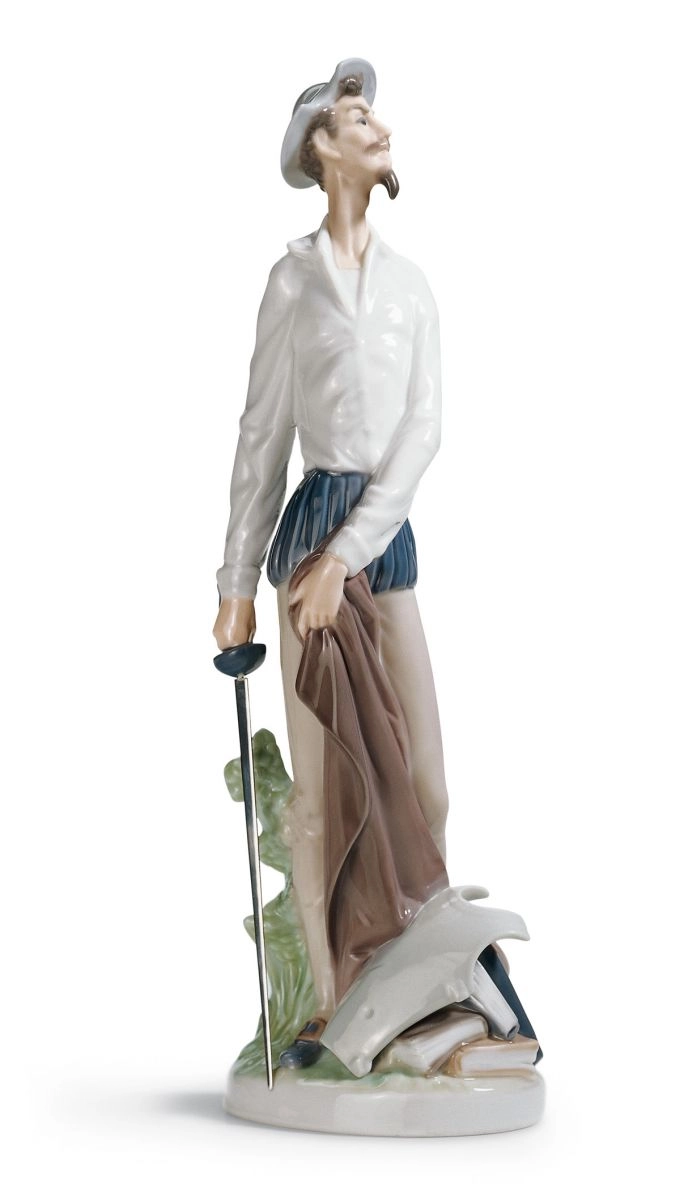 Lladro Don Quixote Standing Up Porcelain Figurine